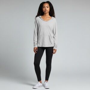 Weekend Andrea Jovine Gray Distressed Raw Seam Hooded Sweatshirt XL